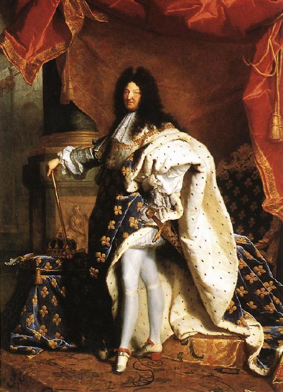 RIGAUD, Hyacinthe Portrait of Louis XIV gfj Norge oil painting art